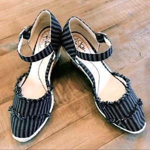 Life Stride | Soft System Striped Espadrilles Wedges